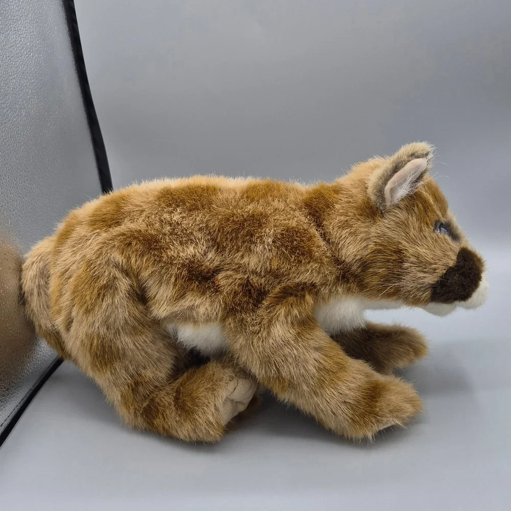 Folkmanis Puppets Mountain Lion Cub Realistic Hand Puppet 3045 Brown Blue Eyes